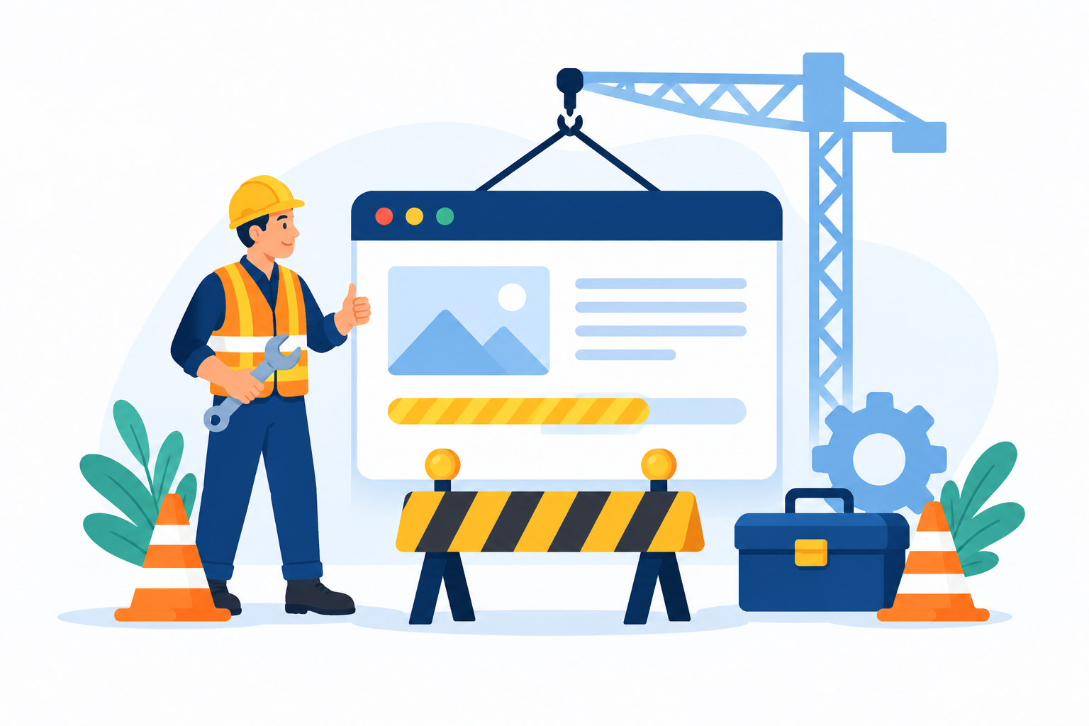 Website under construction illustration